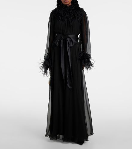 Robe en mousseline de soie à plumes - Dolce&Gabbana - Modalova