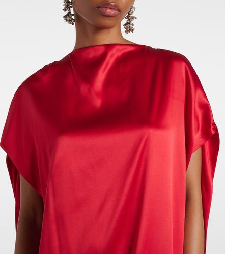 Robe longue en satin de soie mélangée - Dries Van Noten - Modalova