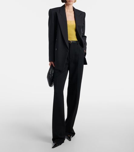 Caraco en soie et dentelle - Saint Laurent - Modalova
