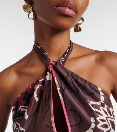 Robe longue imprimée en soie - The Attico - Modalova
