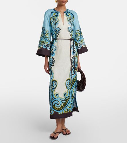 Alémais Robe midi Natalia en lin à imprimé - Alemais - Modalova
