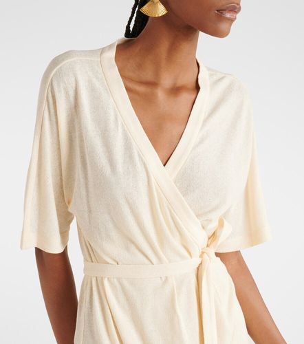 Robe portefeuille en lin mélangé - Max Mara - Modalova