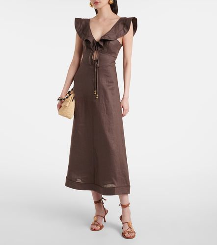 Robe midi Rhiannon en lin - Zimmermann - Modalova