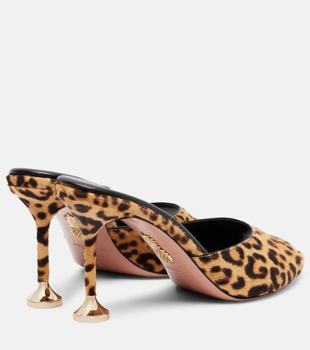 Mules Bisous 85 en cuir façon poulain - Aquazzura - Modalova