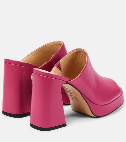 Mules Alba à plateau en cuir - Souliers Martinez - Modalova