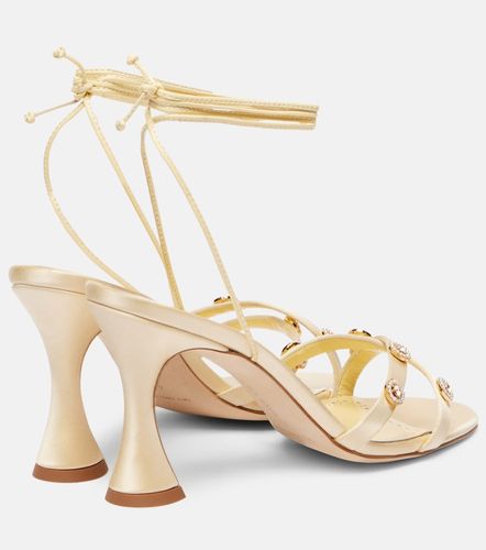 Sandales Pelysaka 95 en satin à ornements - Manolo Blahnik - Modalova