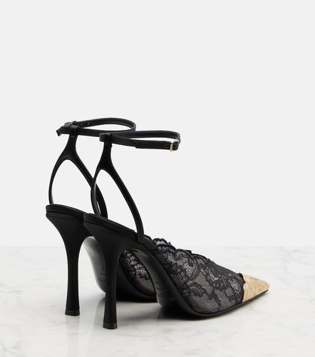 Escarpins Faiz 100 en dentelle et cuir - Jimmy Choo - Modalova