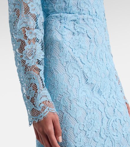 Robe de cocktail en dentelle de coton mélangé - Dolce&Gabbana - Modalova