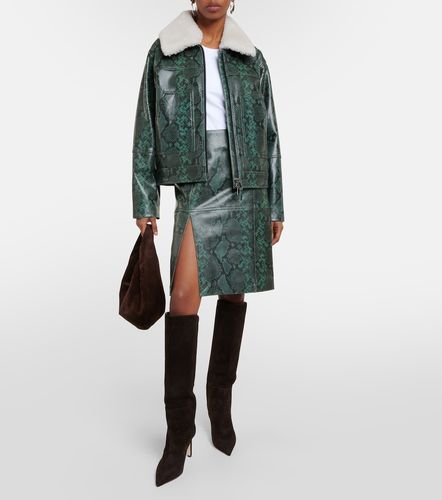 Jupe midi Urban Jungle en cuir à imprimé - Dorothee Schumacher - Modalova