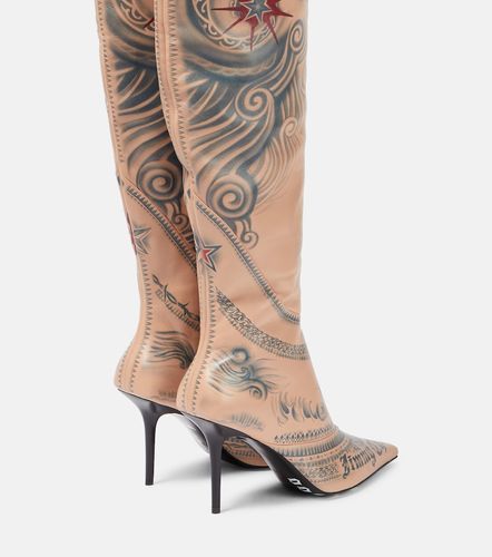 X Jean Paul Gaultier Cuissardes Tattoo en cuir - Jimmy Choo - Modalova