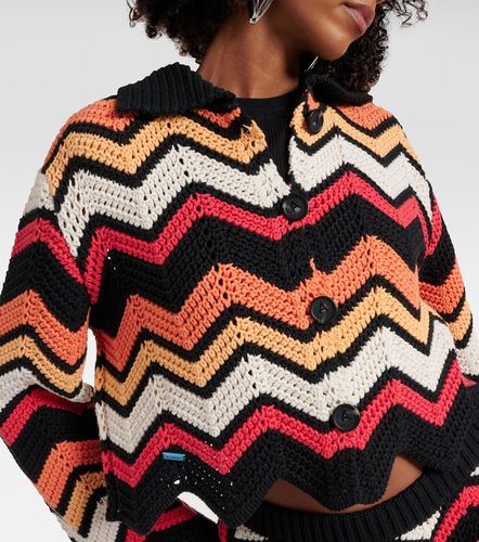 Cardigan Kaleidoscopic Chevron en coton mélangé - Alanui - Modalova