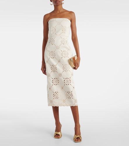 Robe midi Nettia brodée en coton - Veronica Beard - Modalova
