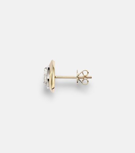 Boucle d’oreille unique en or 9 ct et diamant - Rainbow K - Modalova