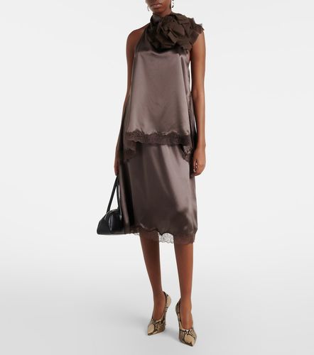 Top en satin de soie et dentelle - Magda Butrym - Modalova