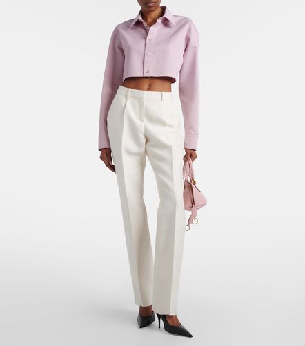 Pantalon ajusté en laine et soie - Balenciaga - Modalova
