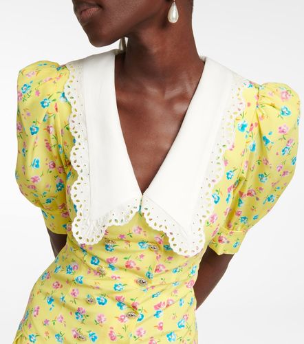 Robe en soie à fleurs - Alessandra Rich - Modalova
