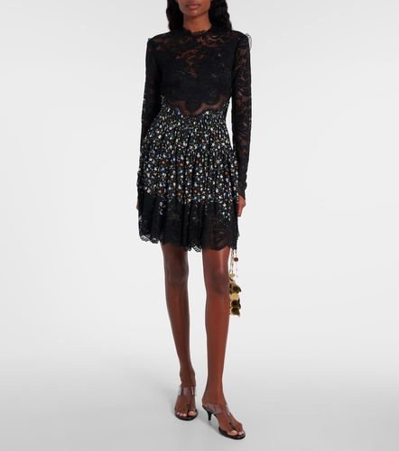 Rabanne Robe en dentelle à fleurs - Rabanne - Modalova