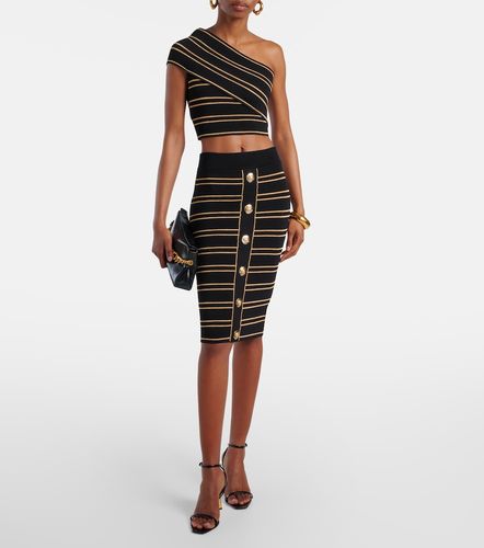 Balmain Top raccourci rayé - Balmain - Modalova