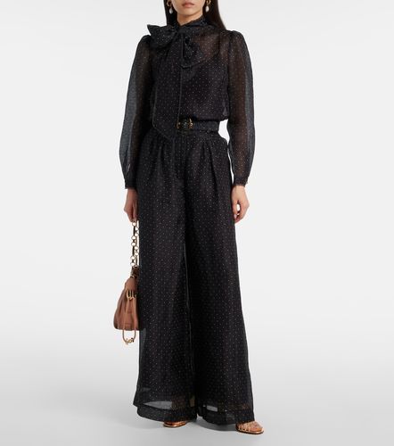 Pantalon ample en lin et soie à pois - Zimmermann - Modalova