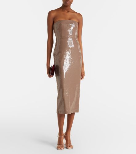 Robe midi bustier à sequins - Alex Perry - Modalova