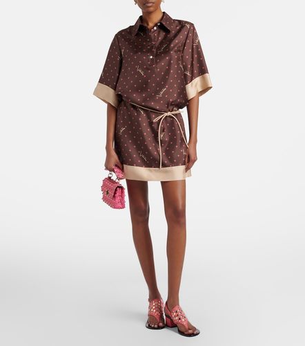 Robe chemise en soie à imprimé - Valentino - Modalova