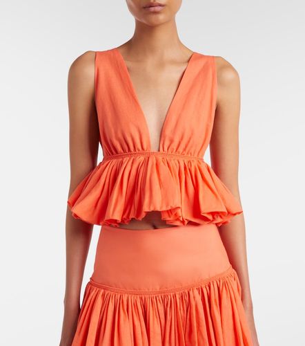 Alaïa Top péplum en coton et lin - Alaia - Modalova