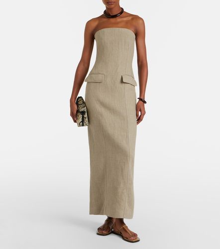Toteme Robe bustier en lin - Toteme - Modalova