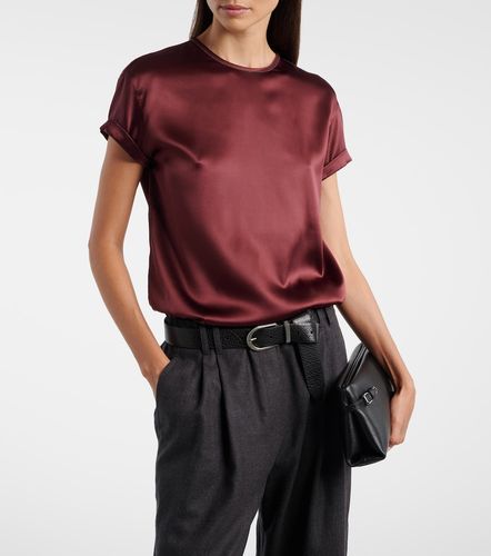 T-shirt Monili en soie mélangée - Brunello Cucinelli - Modalova