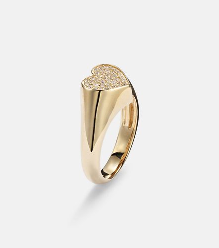 Bague en or 14 ct à diamants en cœur - Sydney Evan - Modalova