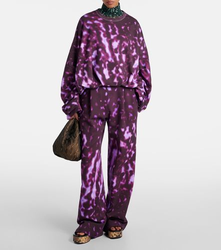 Sweat-shirt drapé imprimé en coton - Dries Van Noten - Modalova