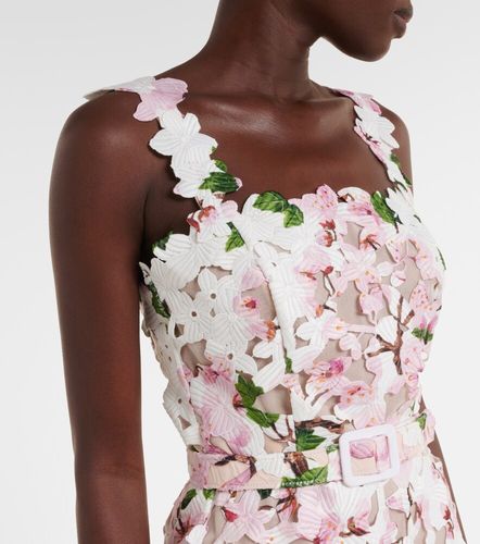 Robe de cocktail en dentelle à fleurs - Oscar de la Renta - Modalova