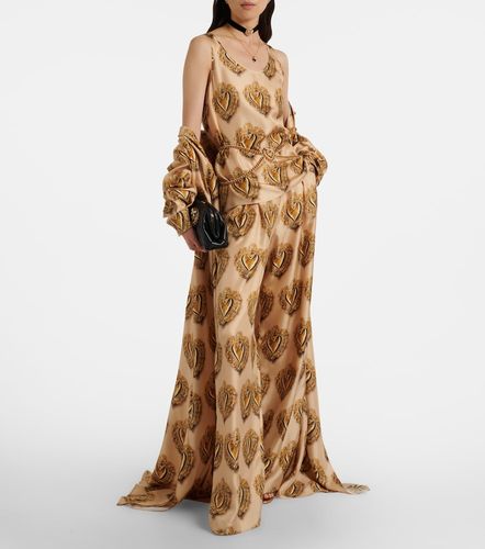 Top imprimé en satin de soie - Dolce&Gabbana - Modalova