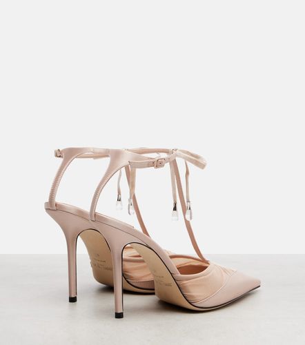 Escarpins Afia 100 en satin et velours - Jimmy Choo - Modalova