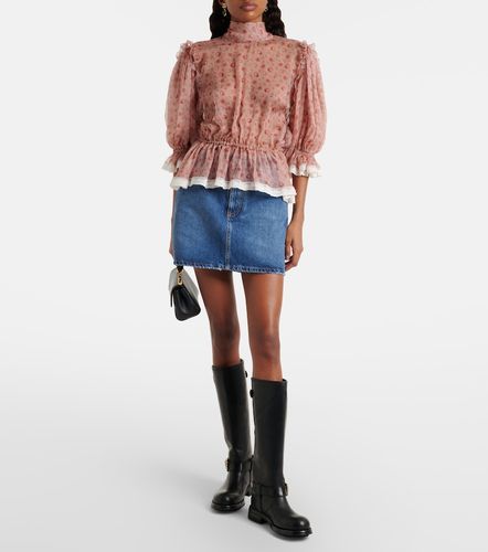 Blouse en soie et coton à fleurs - Dolce&Gabbana - Modalova
