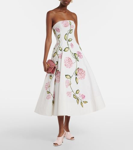 Robe longue top en popeline de coton mélangé - Oscar de la Renta - Modalova