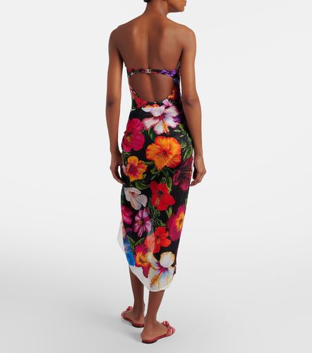 Paréo en coton à fleurs - Dolce&Gabbana - Modalova