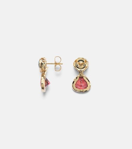 Boucles d’oreilles Two Drop Kaleidoscope en or 18 ct, tourmalines et diamants - Octavia Elizabeth - Modalova