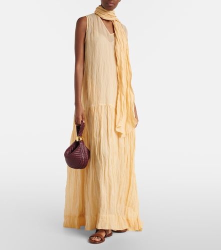 Robe longue en coton mélangé avec écharpe - Plan C - Modalova