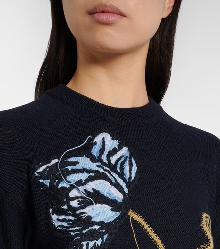 Pull intarsia en laine et coton - Erdem - Modalova