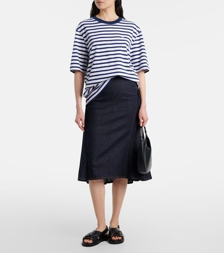 T-shirt en jersey de coton rayé - Ami Paris - Modalova