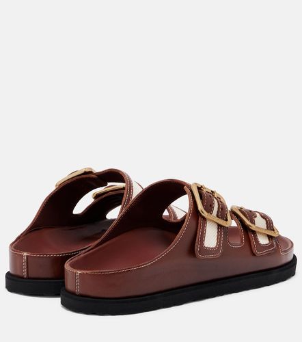 Mules Arizona en toile et cuir - Birkenstock 1774 - Modalova