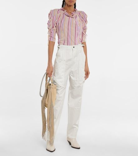 Pantalon Ferima à taille haute en coton - Isabel Marant - Modalova