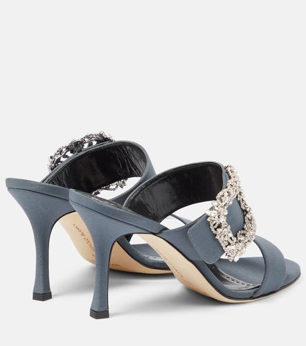 Mules Gable Jewel en satin à ornements - Manolo Blahnik - Modalova