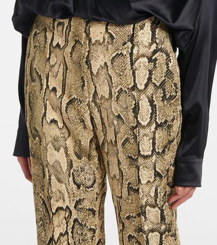 Pantalon évasé en jacquard à taille basse - Dries Van Noten - Modalova