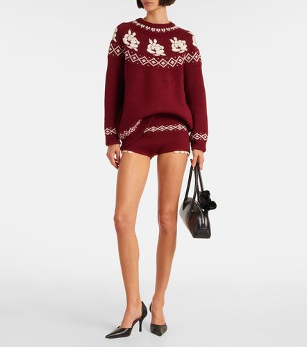 Short en jacquard de laine et dentelle - Magda Butrym - Modalova