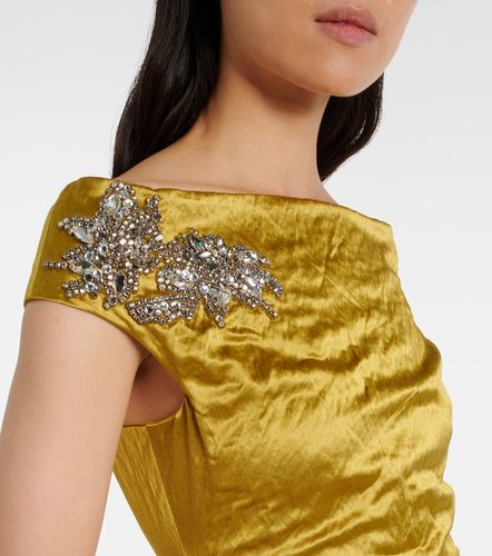 Robe longue en satin à ornements - Erdem - Modalova