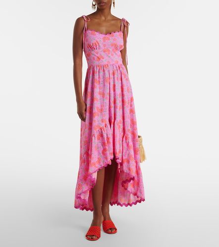 Robe midi en coton à fleurs - Juliet Dunn - Modalova