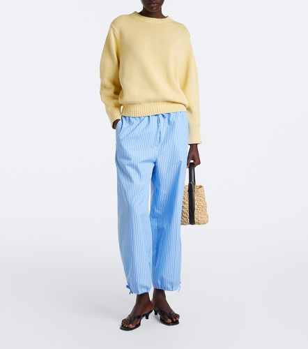 Pantalon ample en coton à rayures - Toteme - Modalova