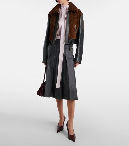 Prada Veste en cuir et shearling - Prada - Modalova