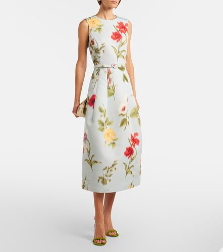 Robe de cocktail ceinturée à fleurs - Oscar de la Renta - Modalova